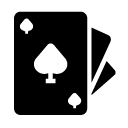 cards of spades glyph Icon