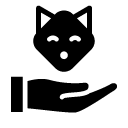 care animal glyph Icon