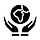 care earth glyph Icon
