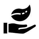 care leaf glyph Icon