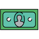 cash filled outline icon