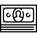 cash stack line icon