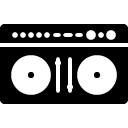 cassette player filled outline Icon