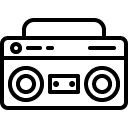 cassette player line Icon