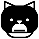 cat angry glyph Icon