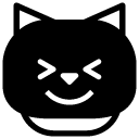 cat giggle glyph Icon