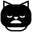 cat groan glyph Icon