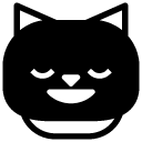 cat happy grin glyph Icon