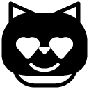 cat love glyph Icon