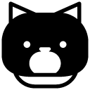 cat shocked glyph Icon