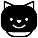 cat smile 1 glyph Icon