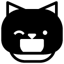 cat wink glyph Icon