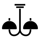ceiling lamp 3 glyph Icon
