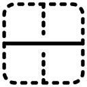 cell middle line glyph Icon