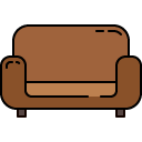 chair filled outline icon