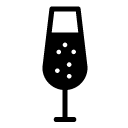 champagne glass glyph Icon