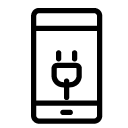 charge smartphone line Icon