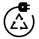 chargeable recycling glyph Icon