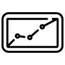 charts tablet line icon