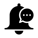 chat alert glyph Icon