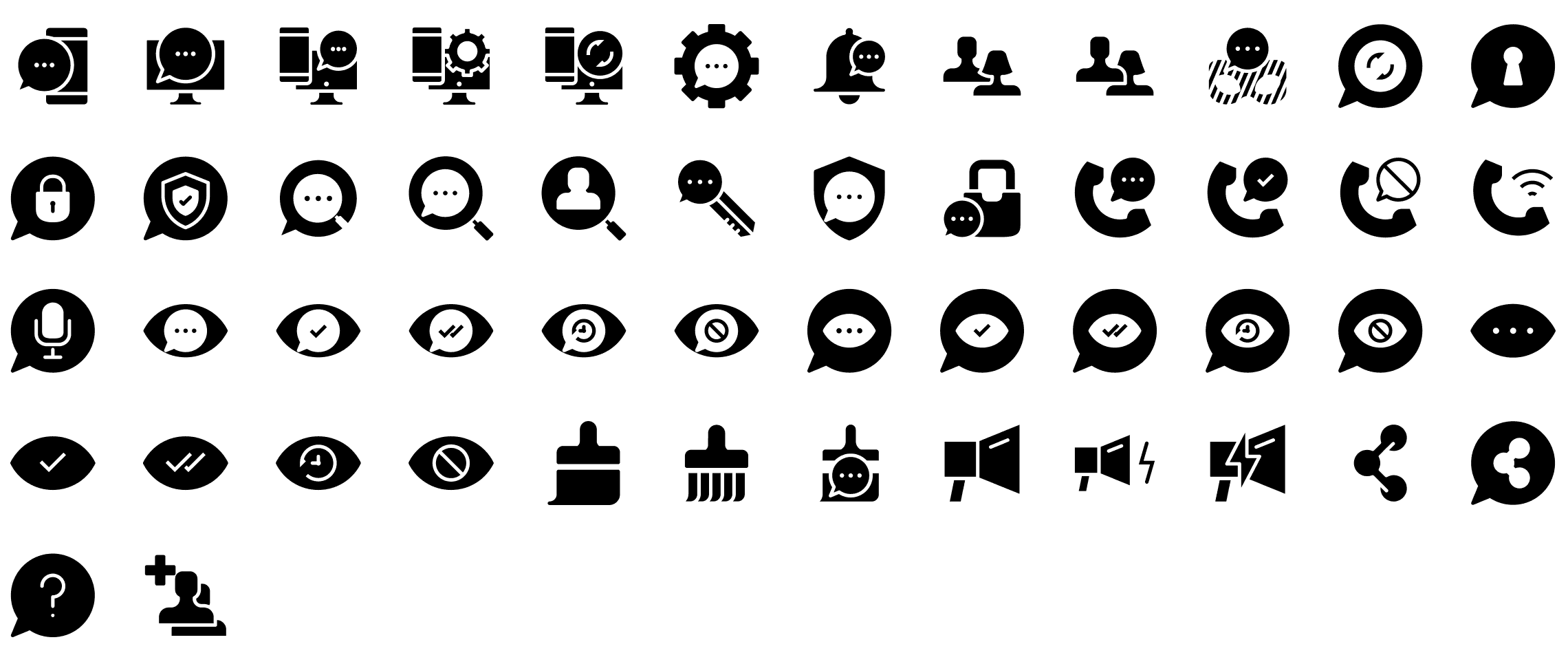 chat-app-content-glyph-icons-preview