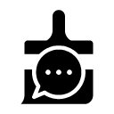 chat paintbrush glyph Icon
