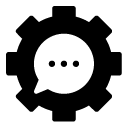 chat settings glyph Icon