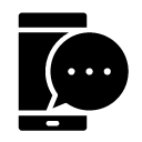 chat smartphone glyph Icon