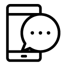 chat smartphone line Icon