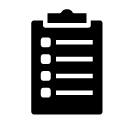 checklist clipboard glyph Icon