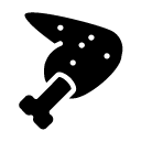 chicken leg glyph Icon