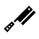 chopping knife glyph Icon
