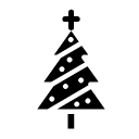christmas tree glyph Icon