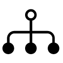 circle hierarchy 1 glyph Icon