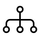 circle hierarchy 1 line Icon