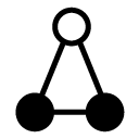 circle hierarchy 3 glyph Icon