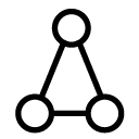 circle hierarchy 3 line Icon