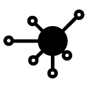 circle hierarchy 4 glyph Icon
