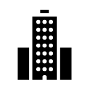 city buildings 1 glyph Icon