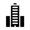 city buildings 2 glyph Icon