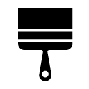 clean paint brush glyph Icon
