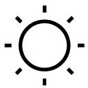clear sun line Icon