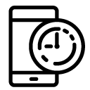 clock smartphone line Icon