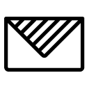 closed envelope 3 line Icon
