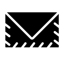 closed envelope 7 glyph Icon