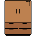 closet drawers filled outline icon