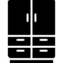 closet drawers line icon