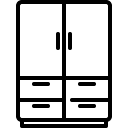 closet drawers line icon
