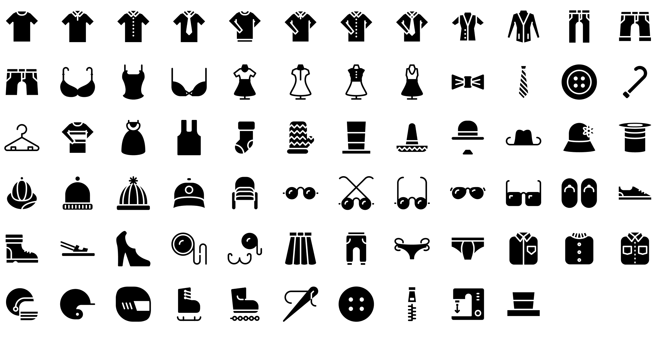 clothing-and-fashion-glyph-icons-preview