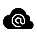 cloud email glyph Icon
